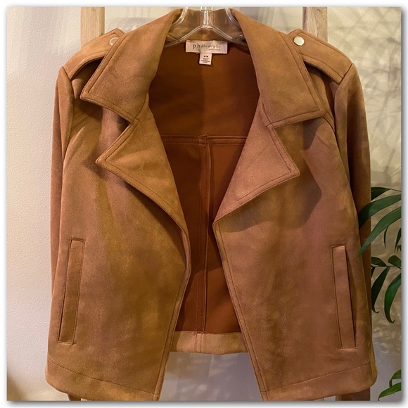 Philosophy Faux Suede Moto Jacket - Picture 7 of 7
